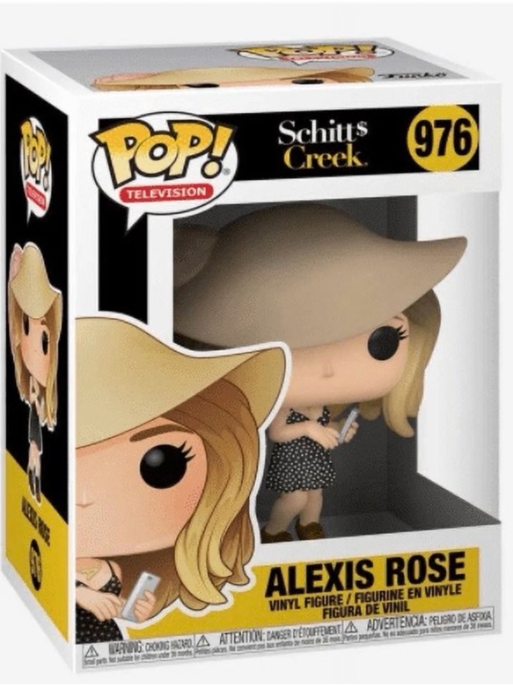Funko Alexis Rose Vinyl Figure - Beige Hat, Black Polka-Dot Dress